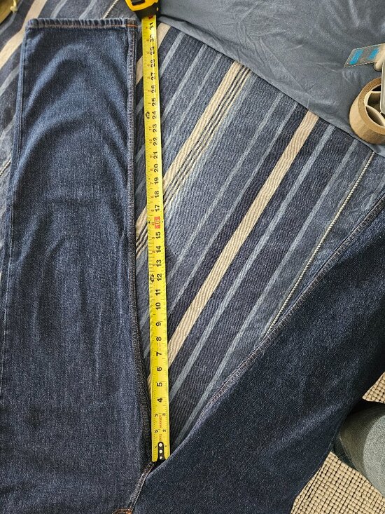 HUGO BOSS Dark Blue Jeans in SaltandPepper Comfort Stretch Denim size 27/32 NWOT - Picture 11 of 11